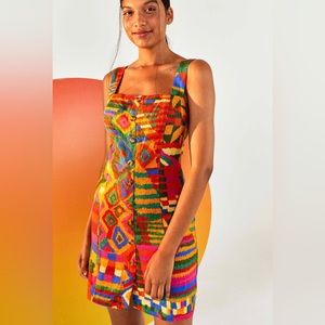 NWT FARM Rio Summer Patches Mini Dress